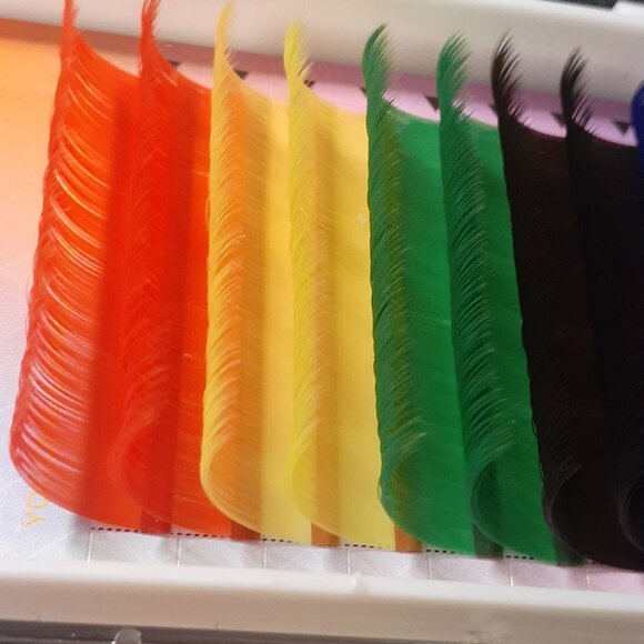 NEW! Multicolor Eyelashes - 20mm - 6 Colors - Eyelash Extensions - Lot of 2 SETS - Picture 7 of 10